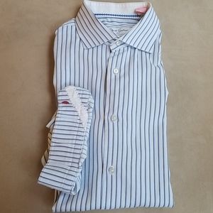 Robert Graham 17 43 Blue Striped Button down